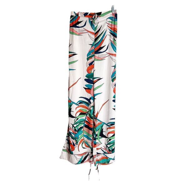 House of CB Wide Leg Pants Tropical Print Satin Bartola Pants Size S NWT - Picture 4 of 7